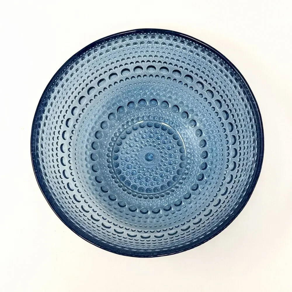 Fortessa Jupiter Cobalt Blue Hobnail Glass Bowls Set of 6 Small Dessert